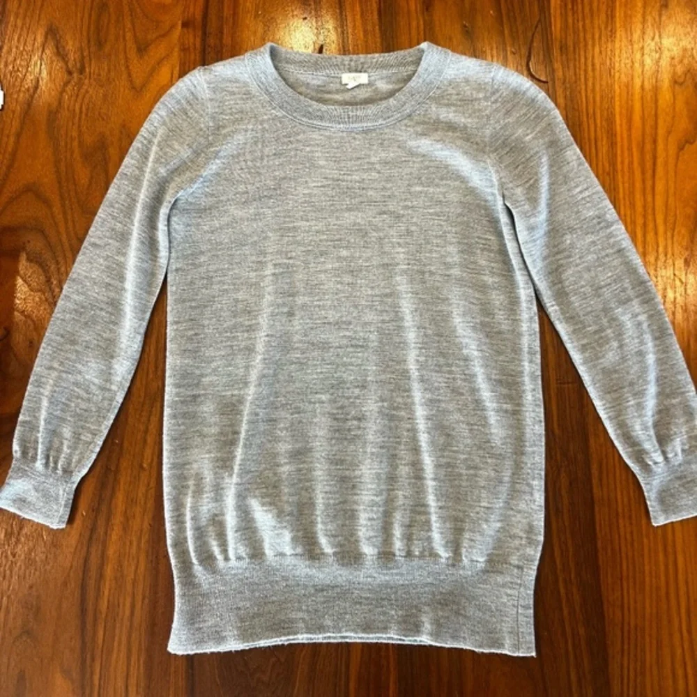 J. Crew Merino Wool Tippi 3/4 Sleeve Crew Neck Sweater XXS